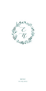 Menu de mariage ronde des prés vert Menu de mariage ronde des prés vert