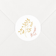 Stickers pour enveloppes mariage Brins d'été ocre