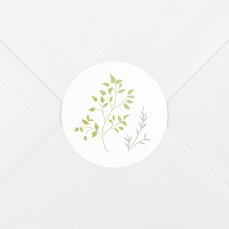 Stickers pour enveloppes mariage Brins d'été vert