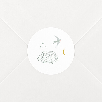 Stickers pour enveloppes naissance nuage de lait bleu Stickers pour enveloppes naissance nuage de lait bleu