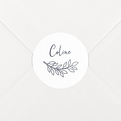 Stickers pour enveloppes naissance arbre généalogique bleu Stickers pour enveloppes naissance arbre généalogique bleu