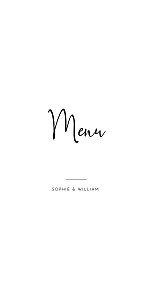 Menu de mariage intemporel blanc Menu de mariage intemporel blanc