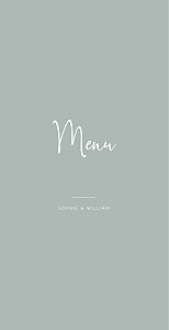 Menu de mariage vert intemporel vert Menu de mariage vert intemporel vert