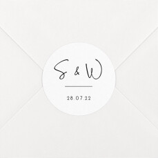 Stickers pour enveloppes mariage Intemporel noir Stickers pour enveloppes mariage Intemporel noir