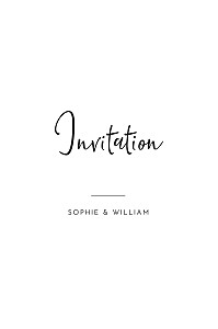Carton d'invitation mariage intemporel (portrait) noir Carton d'invitation mariage intemporel (portrait) noir