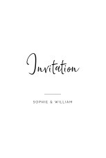 Carton d'invitation mariage Intemporel (portrait) noir