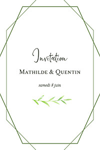 Carton d'invitation mariage vert enchanté bleu Carton d'invitation mariage vert enchanté bleu