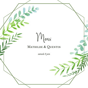 Carte de remerciement mariage bleu enchanté bleu Carte de remerciement mariage bleu enchanté bleu