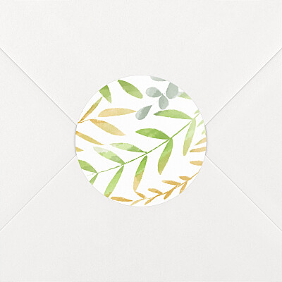 Stickers pour enveloppes mariage enchanté vert Stickers pour enveloppes mariage enchanté vert