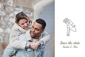 Save the date moderne votre mariage en pictos vert Save the date moderne votre mariage en pictos vert