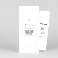 Carte de remerciement mariage Votre mariage en pictos (marque-page) blanc