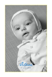 Faire-part de naissance Jungle photo vert