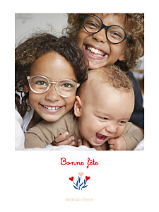 Affichette fille flœurs rouge Affichette fille flœurs rouge