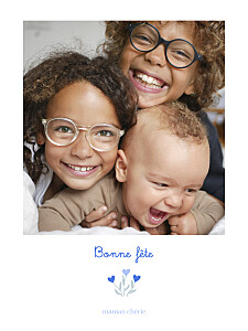 Affichette bleu flœurs bleu Affichette bleu flœurs bleu