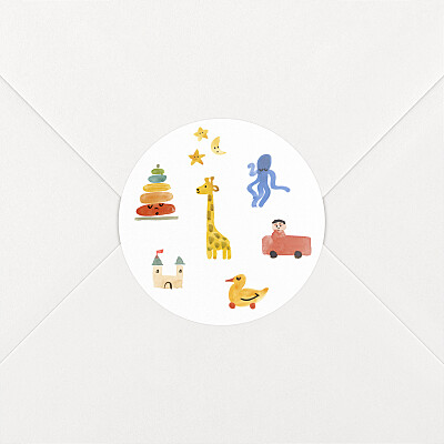 Stickers pour enveloppes naissance dodo blanc Stickers pour enveloppes naissance dodo blanc
