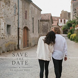 Save the date gris joli détail gris Save the date gris joli détail gris