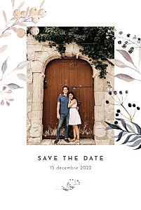 Save the date gris quatre saisons hiver Save the date gris quatre saisons hiver