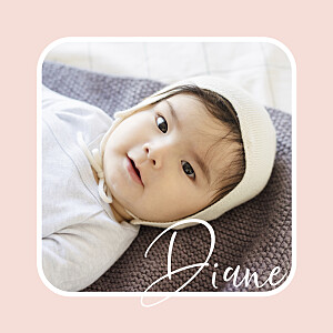 Faire-part de naissance rose pastille (petit format) rose Faire-part de naissance rose pastille (petit format) rose
