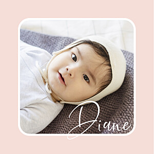 Faire-part de naissance moderne pastille rose Faire-part de naissance moderne pastille rose