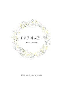 Livret de messe jaune ronde des prés vert/jaune Livret de messe jaune ronde des prés vert/jaune