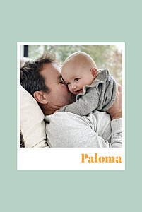 Faire-part de naissance polaroid petit polaroïd (portrait) vert Faire-part de naissance polaroid petit polaroïd (portrait) vert