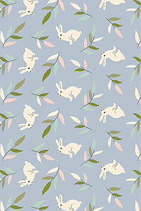 Carte de remerciement bleu liberty lapin bleu Carte de remerciement bleu liberty lapin bleu