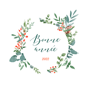 Carte de voeux solstice d'hiver (4 pages) blanc Carte de voeux solstice d'hiver (4 pages) blanc