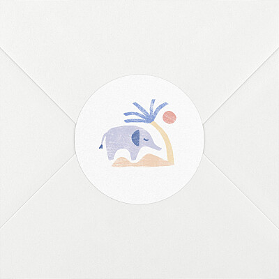 Stickers pour enveloppes naissance douce savane beige Stickers pour enveloppes naissance douce savane beige