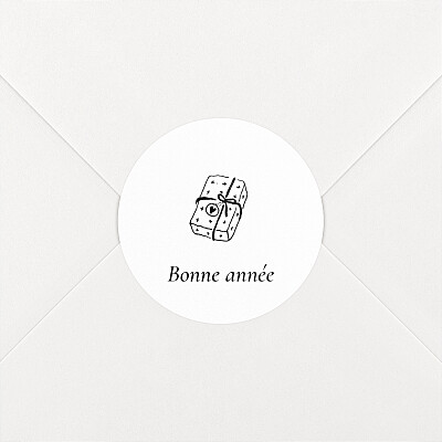 Stickers pour enveloppes vœux petite gravure blanc Stickers pour enveloppes vœux petite gravure blanc