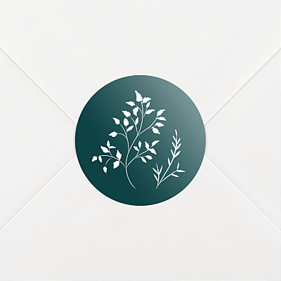 Stickers pour enveloppes vœux brins d'hiver vert Stickers pour enveloppes vœux brins d'hiver vert