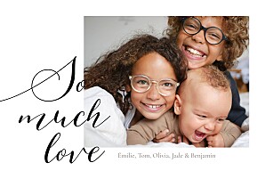 Carte de voeux blanc so much love Carte de voeux blanc so much love