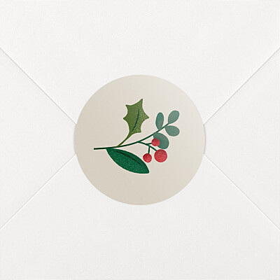 Stickers pour enveloppes vœux baies d'hiver Stickers pour enveloppes vœux baies d'hiver