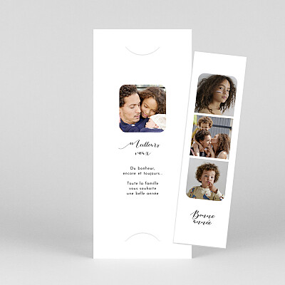 Carte de voeux tendre innocence (marque-page) blanc Carte de voeux tendre innocence (marque-page) blanc
