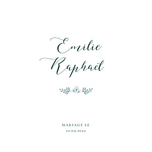 Faire-part de mariage vert ronde des prés simple (4 pages) vert Faire-part de mariage vert ronde des prés simple (4 pages) vert