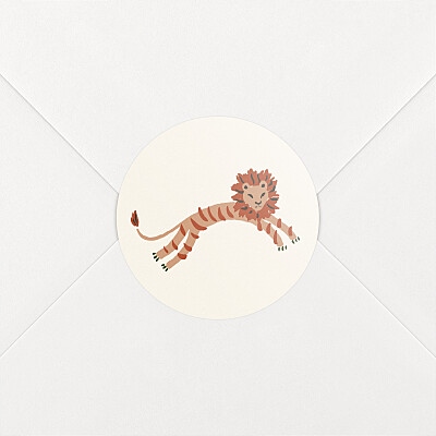Stickers pour enveloppes naissance petite jungle beige Stickers pour enveloppes naissance petite jungle beige