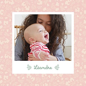 Faire-part de naissance rose mon petit liberty rose Faire-part de naissance rose mon petit liberty rose