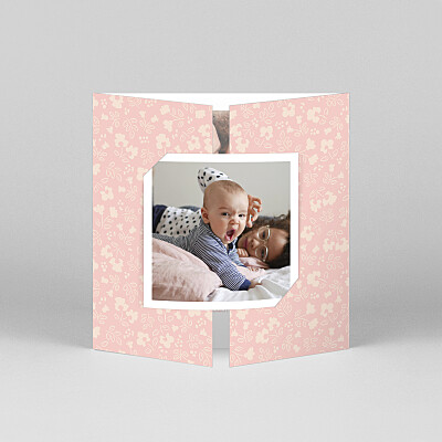 Faire-part de naissance rose mon petit liberty (fenêtre) rose Faire-part de naissance rose mon petit liberty (fenêtre) rose