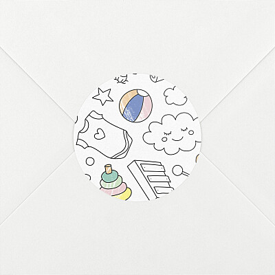 Stickers pour enveloppes naissance à colorier ! by omy couleurs Stickers pour enveloppes naissance à colorier ! by omy couleurs