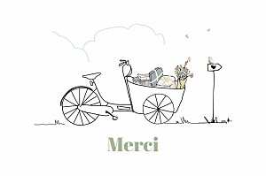 Carte de remerciement petit frère ou petite soeur instant en balade blanc Carte de remerciement petit frère ou petite soeur instant en balade blanc