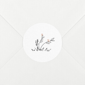 Stickers pour enveloppes naissance Instant en balade blanc