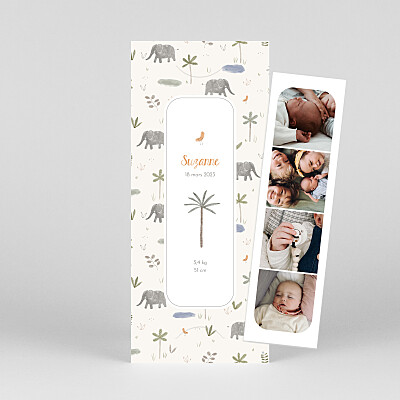 Faire-part de naissance orange petite oasis (marque-page) orange Faire-part de naissance orange petite oasis (marque-page) orange