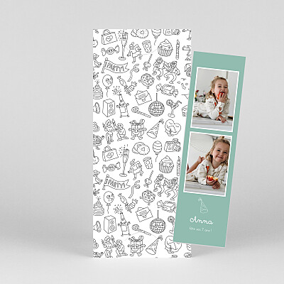 Carte d'anniversaire à colorier ! by omy (marque-page) blanc Carte d'anniversaire à colorier ! by omy (marque-page) blanc