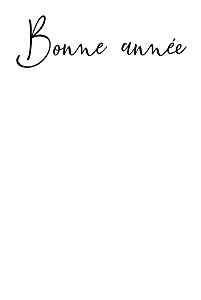 Carte de voeux tendance candeur (portrait) blanc Carte de voeux tendance candeur (portrait) blanc