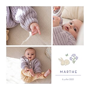 Faire-part de naissance moderne galipette bleu Faire-part de naissance moderne galipette bleu