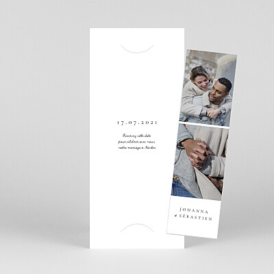 Save the date notre mariage illustré (marque page) blanc Save the date notre mariage illustré (marque page) blanc