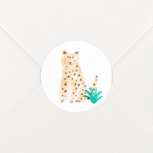 Stickers pour enveloppes naissance Petite tropique Blanc