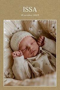 Faire-part de naissance gris magazine (portrait) kraft Faire-part de naissance gris magazine (portrait) kraft