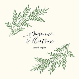 Faire-part de mariage vert ritournelle (4 pages) vert Faire-part de mariage vert ritournelle (4 pages) vert