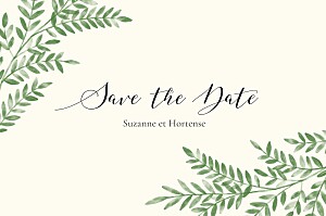 Save the date ritournelle vert Save the date ritournelle vert