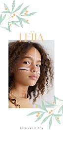 Carte d'anniversaire original laurier vert Carte d'anniversaire original laurier vert